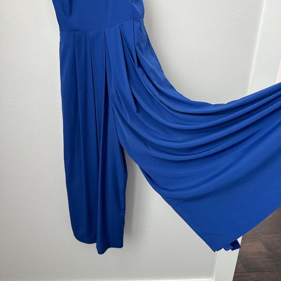 1.State Blue Wide Leg Palazzo Jumpsuit Size 0 - Picture 3 of 10